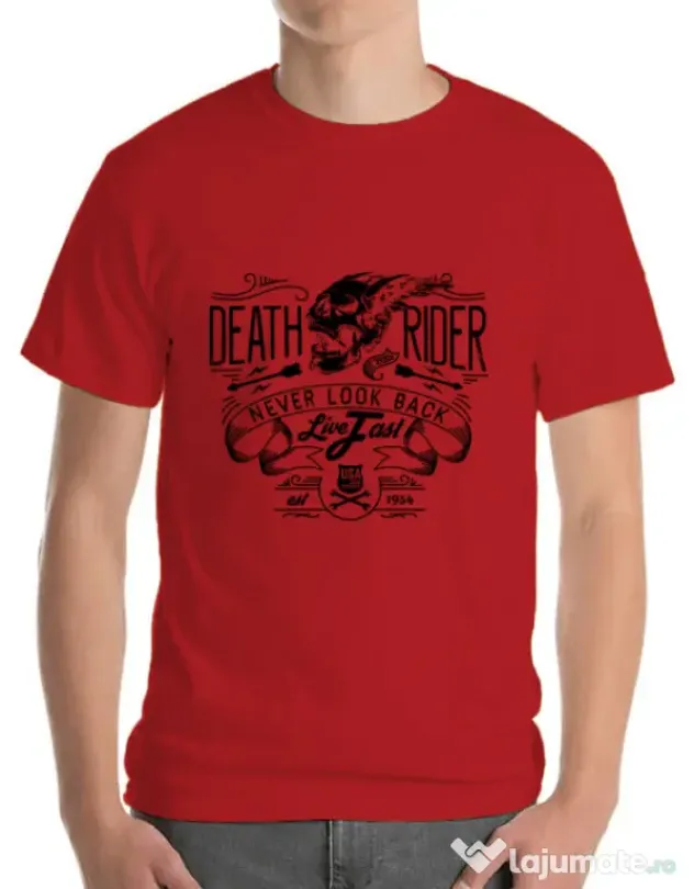 Tricou ADLER barbat Never look back Rosu