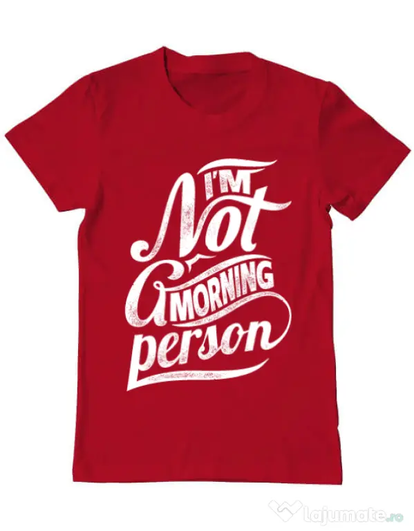 Tricou ADLER barbat Not a morning person Rosu