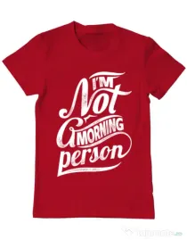 Tricou ADLER barbat Not a morning person Rosu