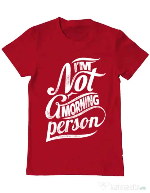 Tricou ADLER barbat Not a morning person Rosu