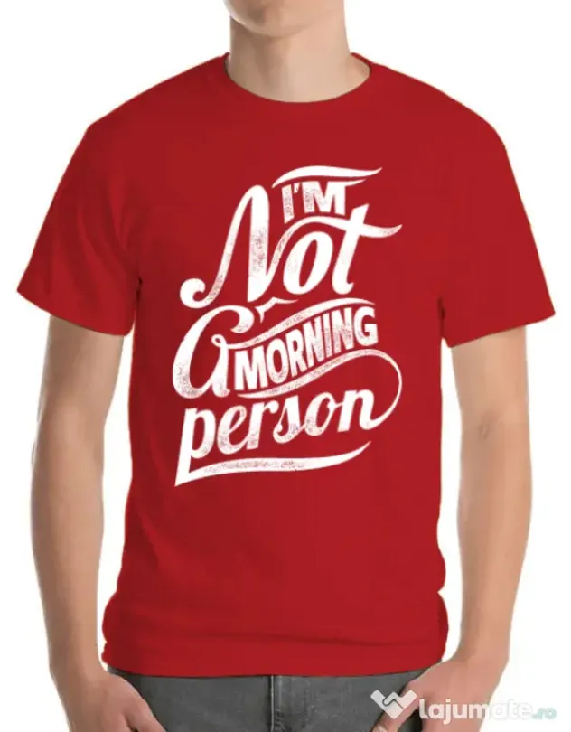 Tricou ADLER barbat Not a morning person Rosu