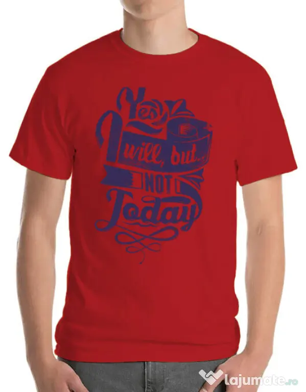 Tricou ADLER barbat Not today Rosu