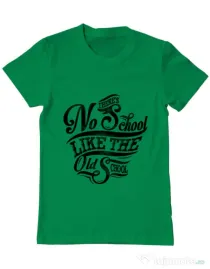 Tricou ADLER barbat Old school typography Verde mediu