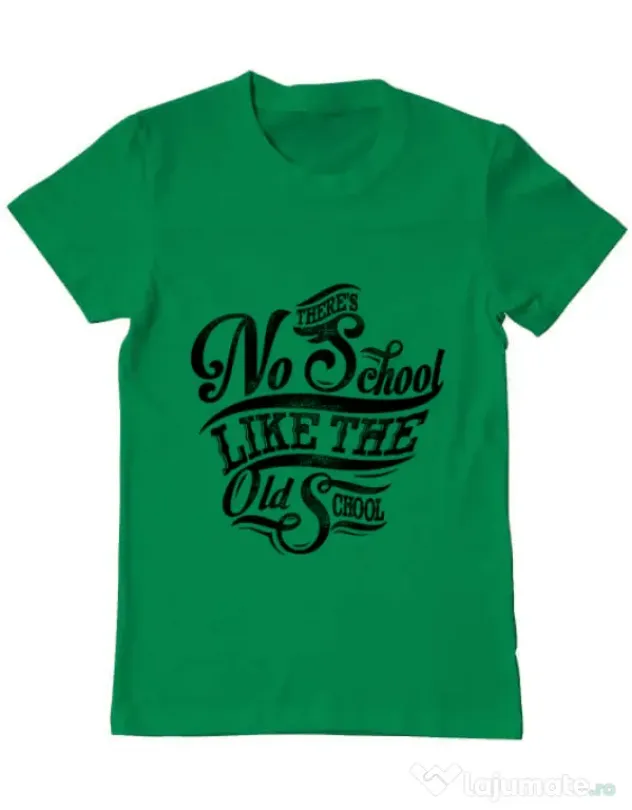 Tricou ADLER barbat Old school typography Verde mediu