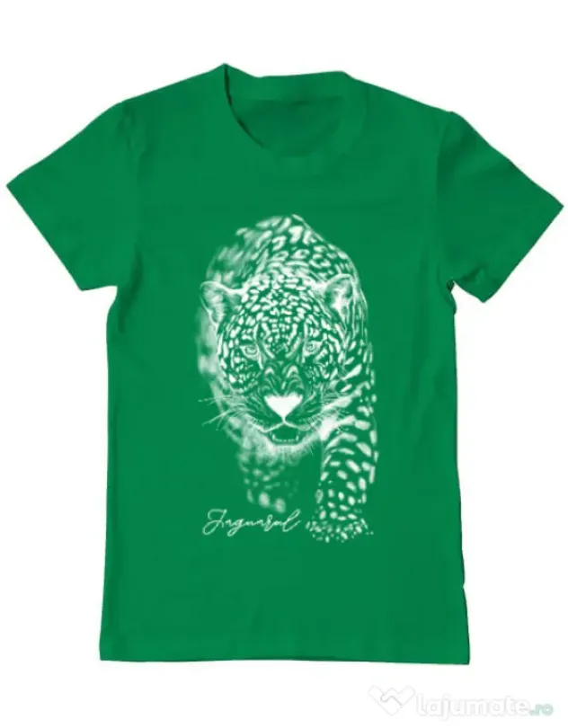 Tricou ADLER barbat Jaguarul Alb Verde mediu