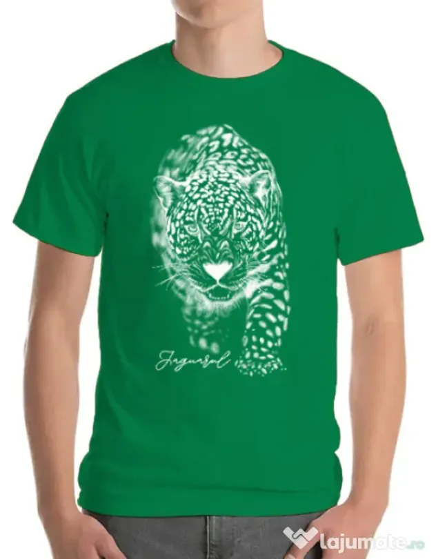 Tricou ADLER barbat Jaguarul Alb Verde mediu