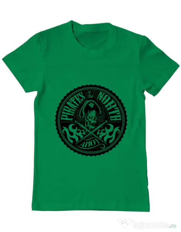 Tricou ADLER barbat Pirates of the north Verde mediu