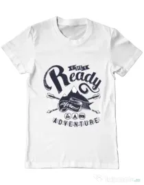 Tricou ADLER barbat Ready for adventure Alb