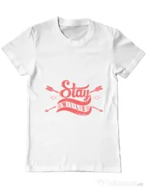Tricou ADLER barbat Stay wild Alb