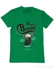 Tricou ADLER barbat The bearded bastards Verde mediu