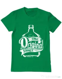 Tricou ADLER barbat The original sinner Verde mediu