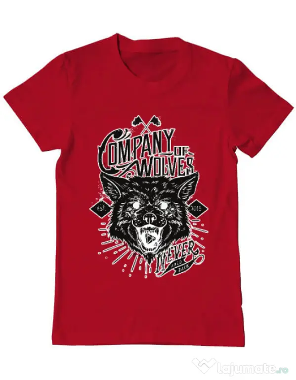 Tricou ADLER barbat Company of wolves Rosu