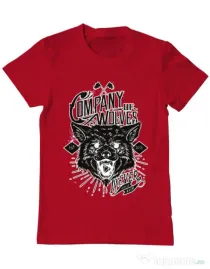 Tricou ADLER barbat Company of wolves Rosu
