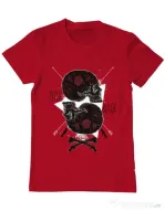Tricou ADLER barbat Pitch black Rosu