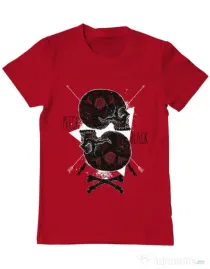 Tricou ADLER barbat Pitch black Rosu