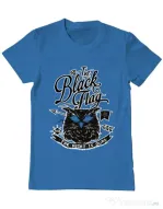 Tricou ADLER barbat The black flag owl Albastru azuriu