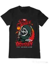 Tricou ADLER barbat The space odyssey Negru
