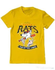 Tricou ADLER barbat The rough rats Galben