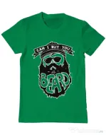 Tricou ADLER barbat Can i buy you a beard Verde mediu