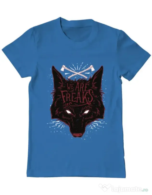 Tricou ADLER barbat We are freaks Albastru azuriu