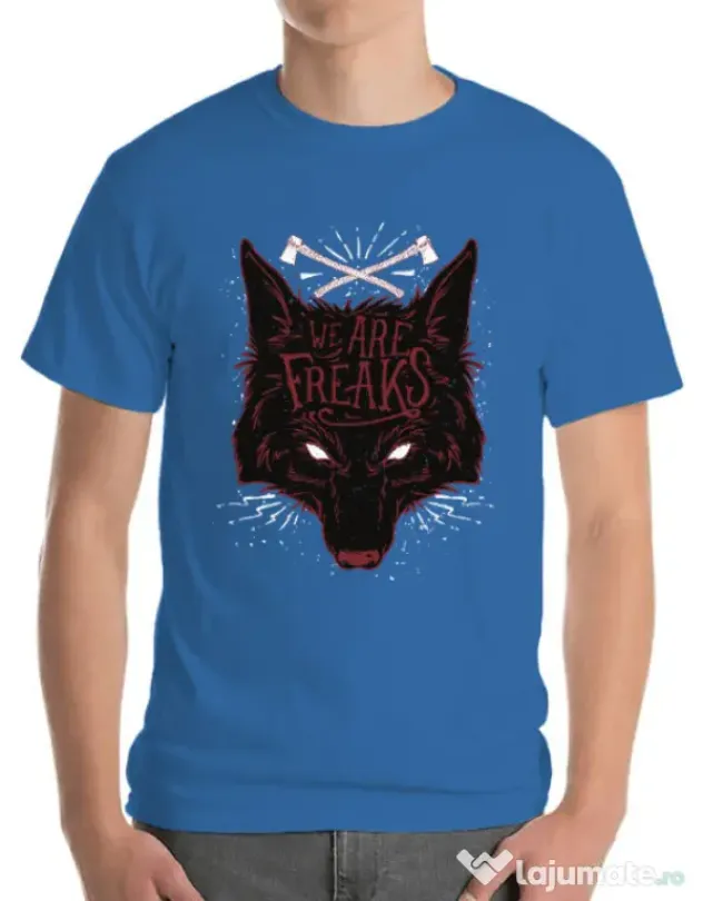 Tricou ADLER barbat We are freaks Albastru azuriu