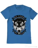 Tricou ADLER barbat My Land My Rules Albastru azuriu