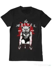 Tricou ADLER barbat The wolves are here Negru