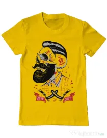 Tricou ADLER barbat Deep cuts Galben