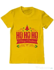 Tricou ADLER barbat Ho ho ho Merry Christmas Galben