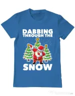 Tricou ADLER barbat Dabbing Santa Albastru azuriu
