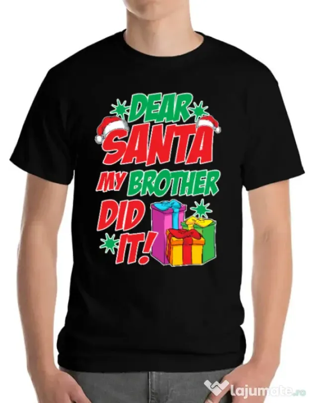 Tricou ADLER barbat My brother did it Negru