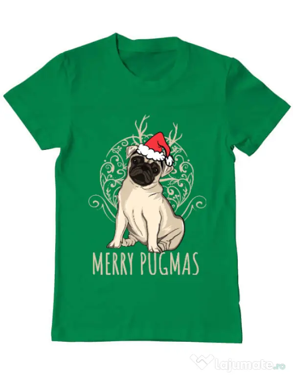 Tricou ADLER barbat Merry pugmas Verde mediu