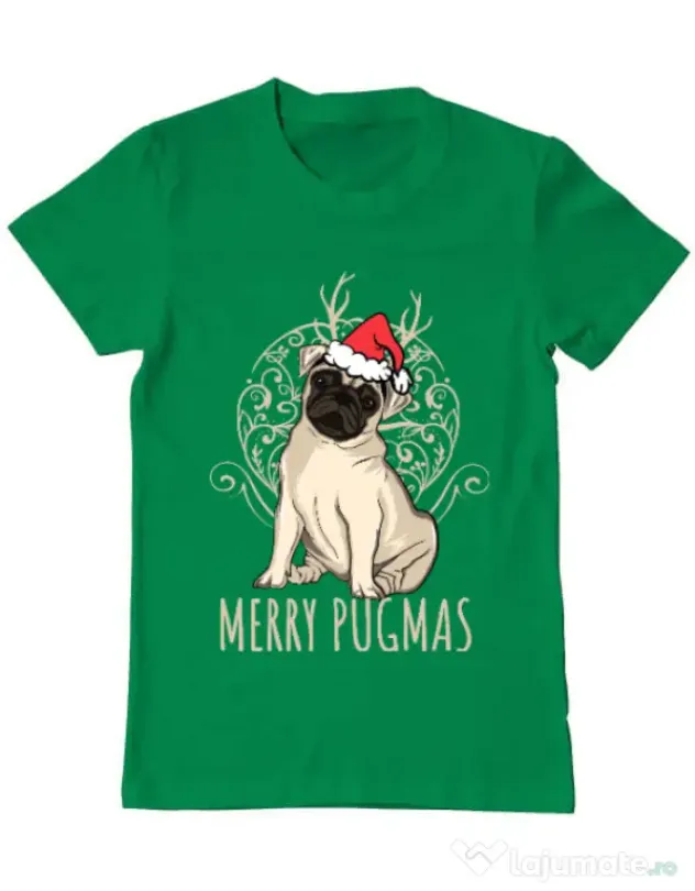 Tricou ADLER barbat Merry pugmas Verde mediu
