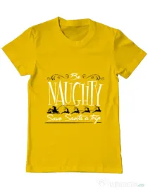 Tricou ADLER barbat Be naughty Galben