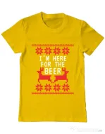 Tricou ADLER barbat Here for the beer Galben