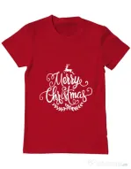 Tricou ADLER barbat Merry Christmas Rosu