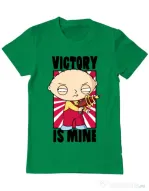 Tricou ADLER barbat Victory is mine Verde mediu