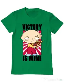 Tricou ADLER barbat Victory is mine Verde mediu