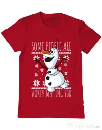 Tricou ADLER barbat Worth melting for Rosu