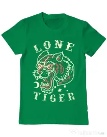 Tricou ADLER barbat Lone tiger Verde mediu