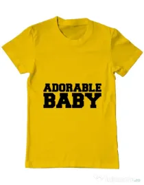 Tricou ADLER barbat Adorable baby Galben