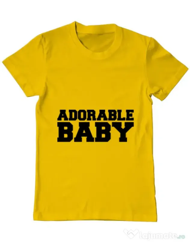 Tricou ADLER barbat Adorable baby Galben