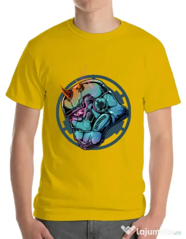 Tricou ADLER barbat Helmet demons Galben