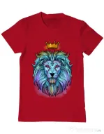Tricou ADLER barbat Lion king Rosu