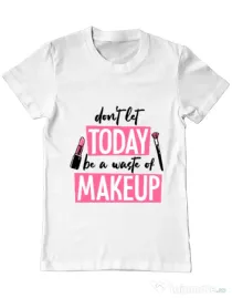 Tricou ADLER barbat A waste of makeup Alb