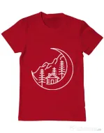 Tricou ADLER barbat Moon life Rosu