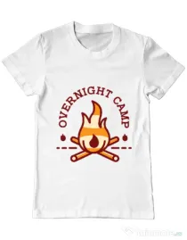 Tricou ADLER barbat Overnight camp Alb