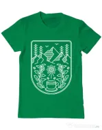 Tricou ADLER barbat Natural coffee Verde mediu