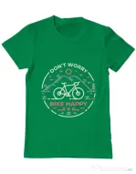Tricou ADLER barbat Don't worry bike happy Verde mediu