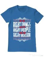 Tricou ADLER barbat Do the right things Albastru azuriu